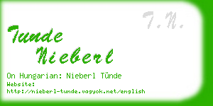 tunde nieberl business card