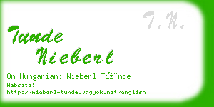tunde nieberl business card